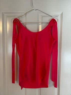 cinq à sept Hot Pink Satin Slip Dress